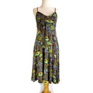 SUPER COMFY! Women's Stretchy Flowy Dress Small Pockets Adjustable Straps READ